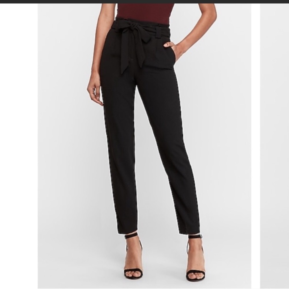 Express High Waisted Paperbag Ankle Pant